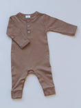 Load image into Gallery viewer, Organic Cotton Henley Romper
