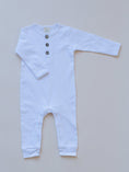 Load image into Gallery viewer, Organic Cotton Henley Romper
