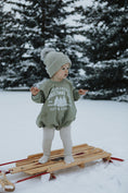 Load image into Gallery viewer, Farm Fresh Christmas Trees Sweatshirt Romper - Sage
