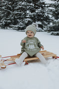 Load image into Gallery viewer, Farm Fresh Christmas Trees Sweatshirt Romper - Sage

