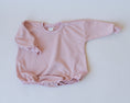 Load image into Gallery viewer, Distressed Heart Sweatshirt Romper - more colors

