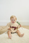 Load image into Gallery viewer, Joy Hand Embroidered Christmas Sweater
