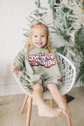 Load image into Gallery viewer, Believe in the Magic Christmas Sweatshirt Romper
