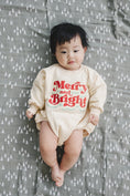 Load image into Gallery viewer, Merry and Bright Christmas Sweatshirt Romper
