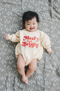 Load image into Gallery viewer, Merry and Bright Christmas Sweatshirt Romper
