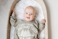 Load image into Gallery viewer, Farm Fresh Christmas Trees Sweatshirt Romper - Sage
