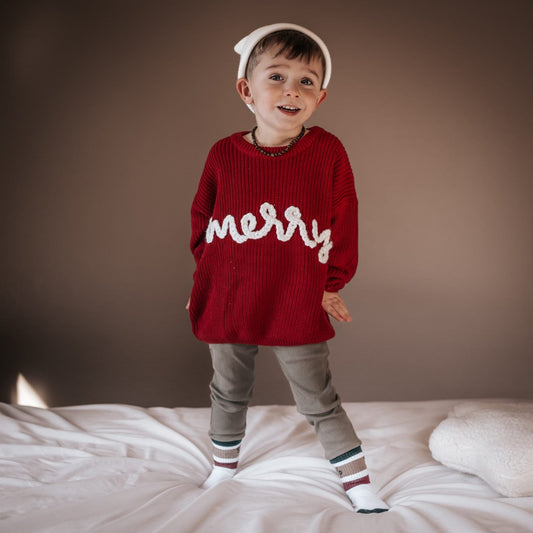 Merry Hand Embroidered Sweater
