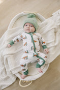 Load image into Gallery viewer, Christmas Tree-Rex Dino Bamboo Zippy Romper *Newborn left
