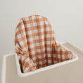 Load image into Gallery viewer, Pumpkin Gingham IKEA Antilop Highchair Cushion Cover – Wipeable
