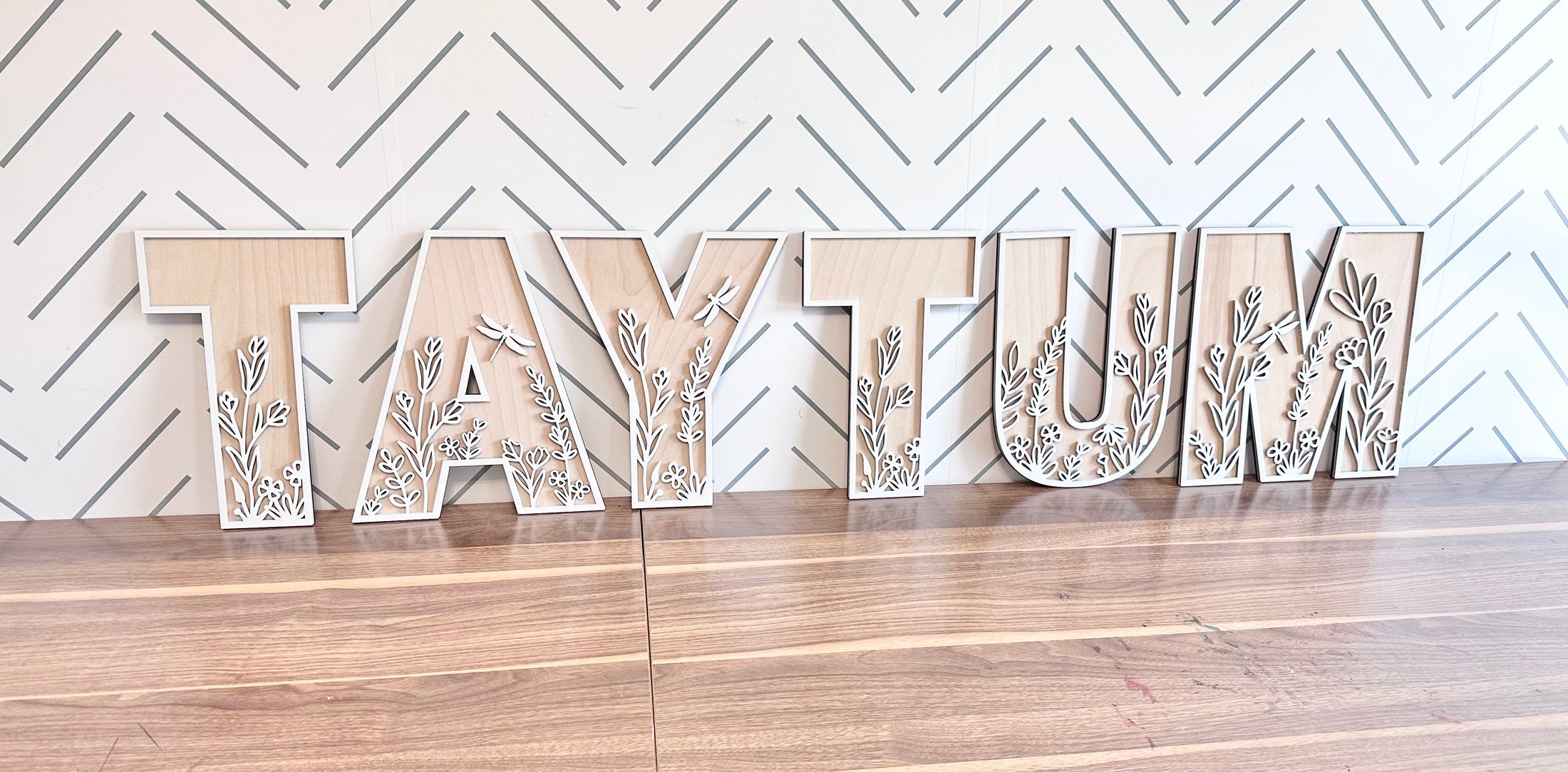Wildflower Alphabet Lettering - ONE letter