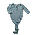Load image into Gallery viewer, Knotted Baby Gown - Arona Blue Ribbed
