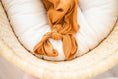 Load image into Gallery viewer, Caramel Ribbed Bamboo Knotted Baby Gown
