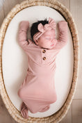 Load image into Gallery viewer, Dusty Pink Bamboo Knotted Baby Gown
