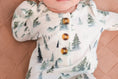 Load image into Gallery viewer, Green Forest Bamboo Knotted Baby Gown
