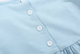 Load image into Gallery viewer, Light Blue Christmas Tree Smocked Knit Dress
