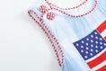 Load image into Gallery viewer, Light Blue Gingham American Flag Romper
