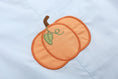 Load image into Gallery viewer, Light Blue Pumpkin Applique Overalls
