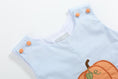 Load image into Gallery viewer, Light Blue Pumpkin Applique Overalls
