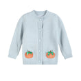 Load image into Gallery viewer, Light Blue Pumpkin Girls Cardigan
