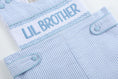 Load image into Gallery viewer, Light Blue Seersucker Lil Brother Smocked Jon Jons
