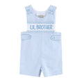 Load image into Gallery viewer, Light Blue Seersucker Lil Brother Smocked Jon Jons
