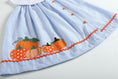 Load image into Gallery viewer, Light Blue Seersucker Pumpkin Yoke Dress
