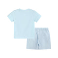 Load image into Gallery viewer, Light Blue USA Flag Smocked T-Shirt and Shorts Set
