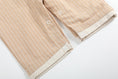 Load image into Gallery viewer, Light Brown Pinstripe Pumpkin Smocked Longall
