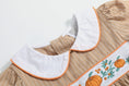Load image into Gallery viewer, Light Brown Pumpkin Smocked Collared Dress
