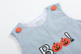 Load image into Gallery viewer, Light Gray 'Boo' Applique Overalls
