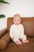 Load image into Gallery viewer, Bamboo Long Sleeve Shirt - Cream Ribbed
