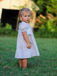 Load image into Gallery viewer, Fall Thanksgiving Pumpkin Embroidery Smock Plaid Girls Dress
