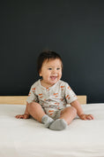 Load image into Gallery viewer, Mama Tattoo Hearts Bamboo Henley Romper
