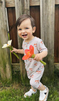 Load image into Gallery viewer, Mama Tattoo Hearts Bamboo Henley Romper
