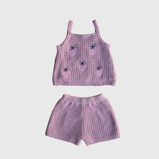 Girl's Knit Short Set | Matilda