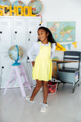 Load image into Gallery viewer, Bright Yellow Faux Suede Pinafore
