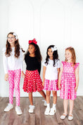 Load image into Gallery viewer, Pink Polka Dots Ruffle Twirl Skort
