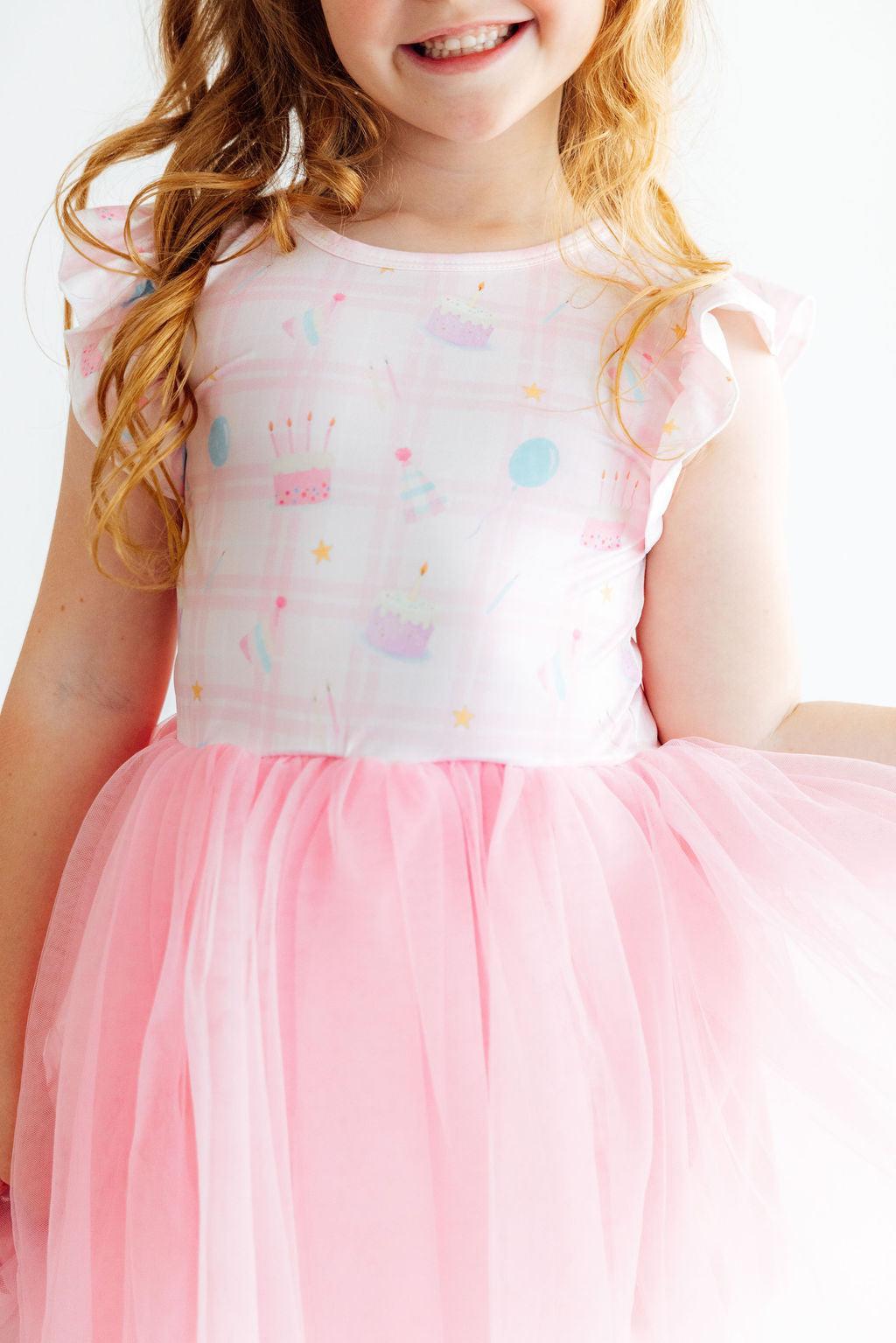 Birthday Magic Flutter Sleeve Tutu Dress