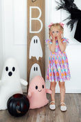 Load image into Gallery viewer, Autumn Sparkle Flutter Sleeve Twirl Dress
