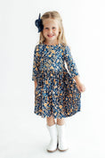 Load image into Gallery viewer, Marigold Moon 3/4 Sleeve Pocket Twirl Dress
