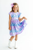 Load image into Gallery viewer, Snow Much Sunshine Flutter Sleeve Twirl Dress
