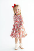 Load image into Gallery viewer, Santa's Sweet Shoppe L/S Ruffle Hem Twirl Dress
