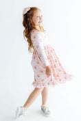 Load image into Gallery viewer, Storybook Santa L/S Ruffle Hem Twirl Dress
