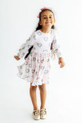 Load image into Gallery viewer, Christmas Charm L/S Ruffle Hem Twirl Dress
