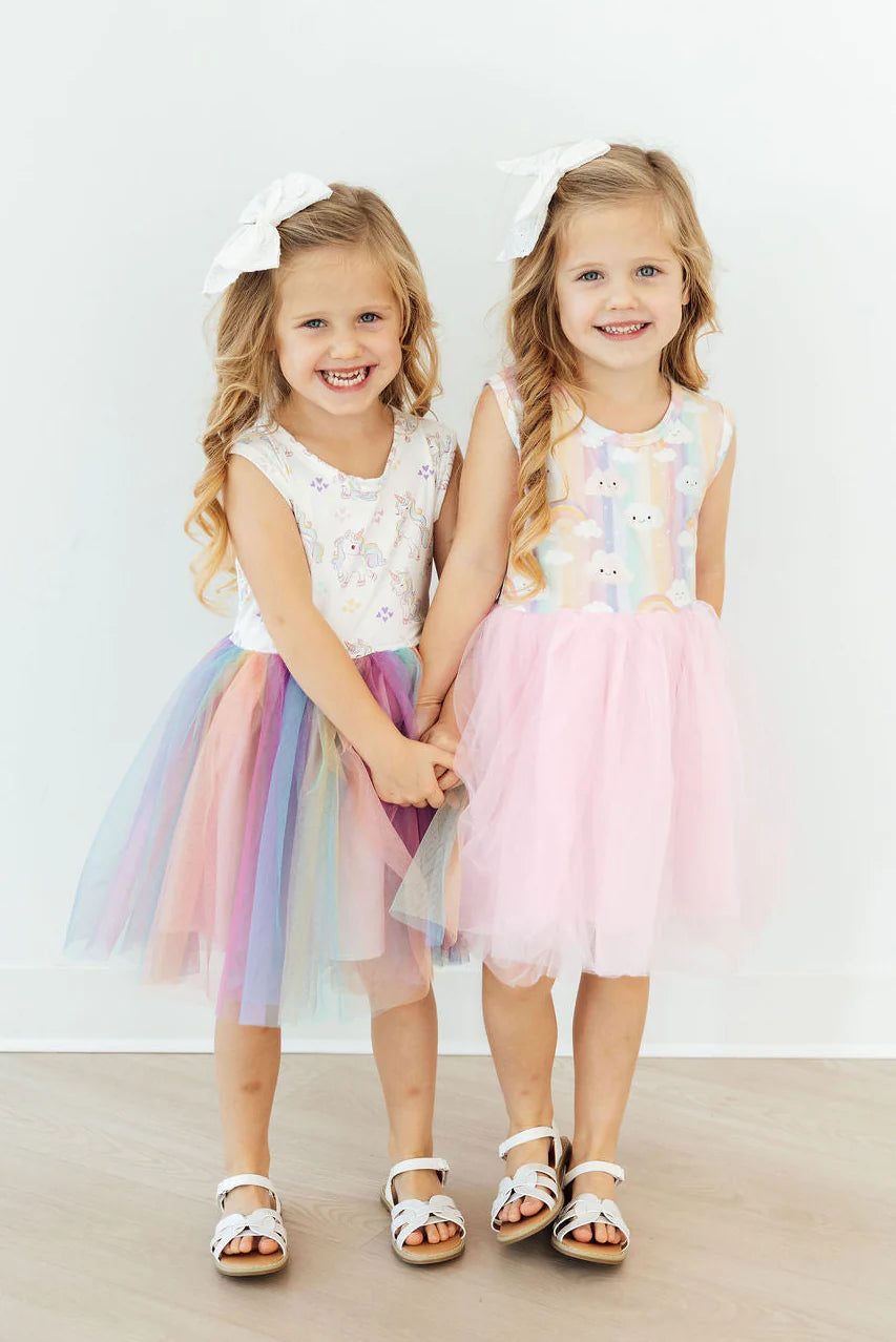 Rainbow Skies Tank Tutu Dress