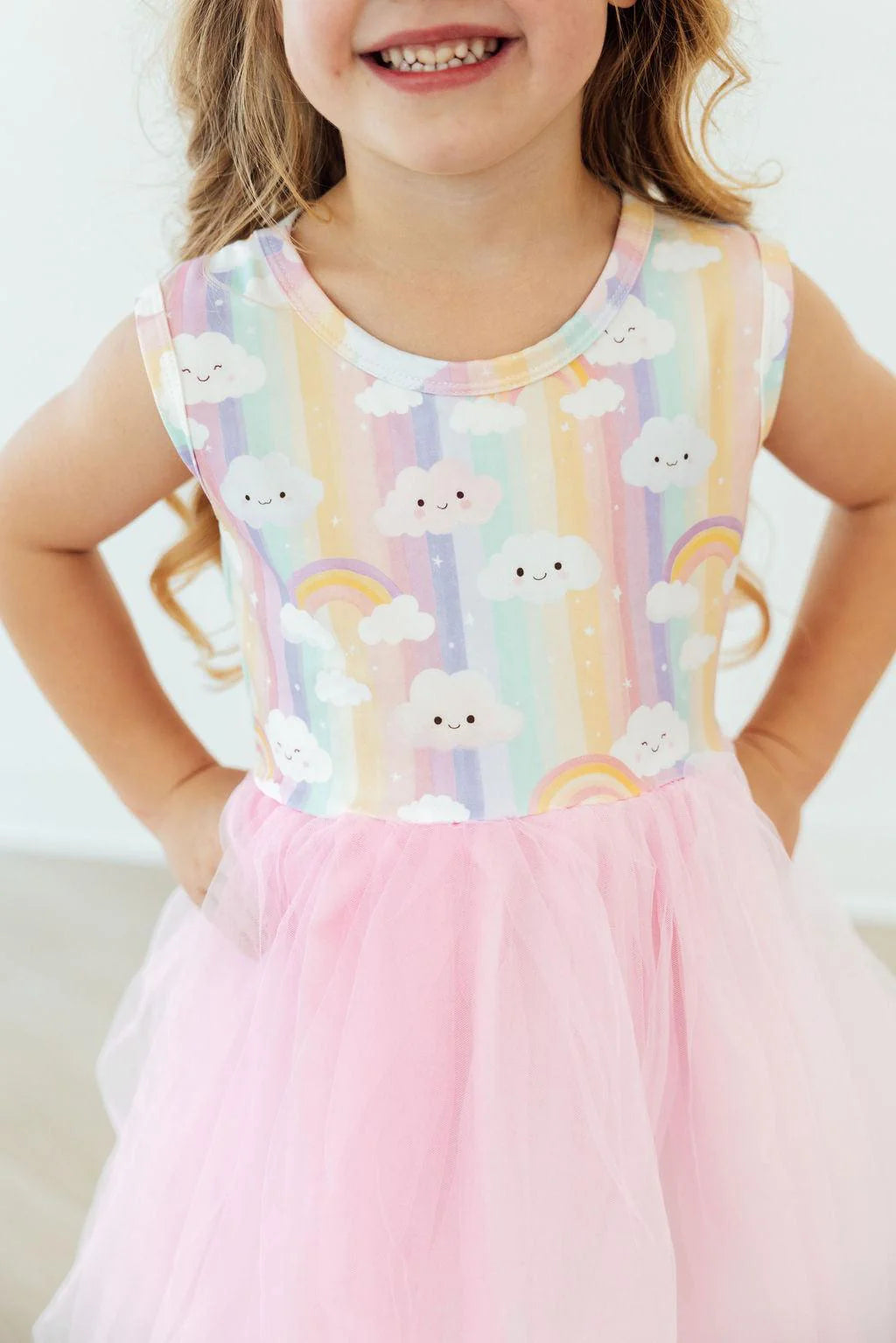 Rainbow Skies Tank Tutu Dress