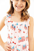Load image into Gallery viewer, FANCY FLAGS RUFFLE CROSS BACK DRESS
