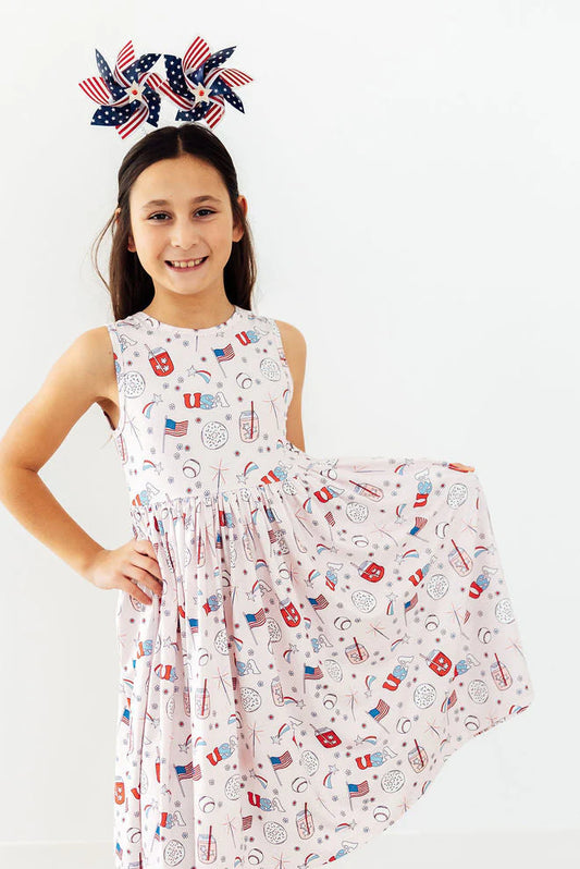 BORN IN THE USA TANK TWIRL DRESS