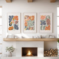 Load image into Gallery viewer, Boho Botanical Set of 3 Wall Art. Abstract Flowers Prints
