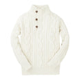 Load image into Gallery viewer, Mock Neck Organic Cable Sweater with Buttons - Baby
